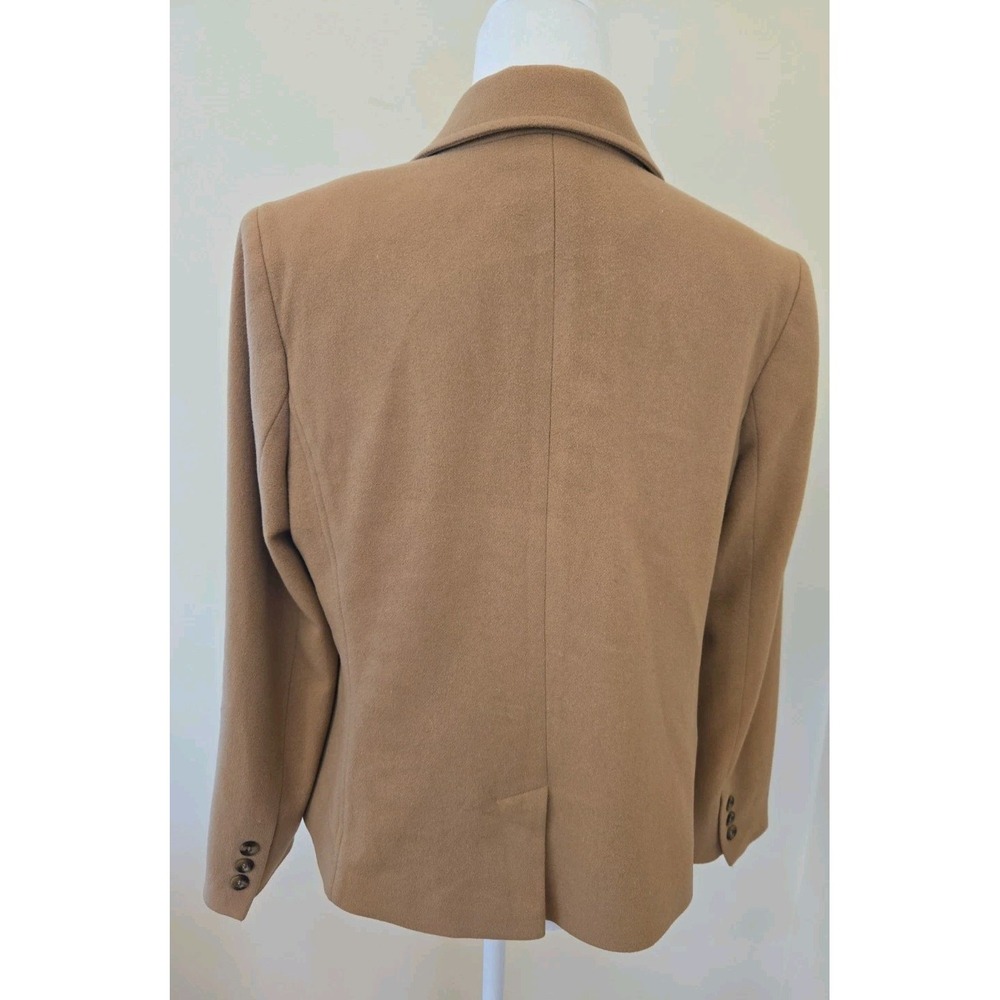 LL Bean Ladies Blazer Camel Wool/Angora Blend Two-Button Collegiate Med Reg - Picture 3 of 15